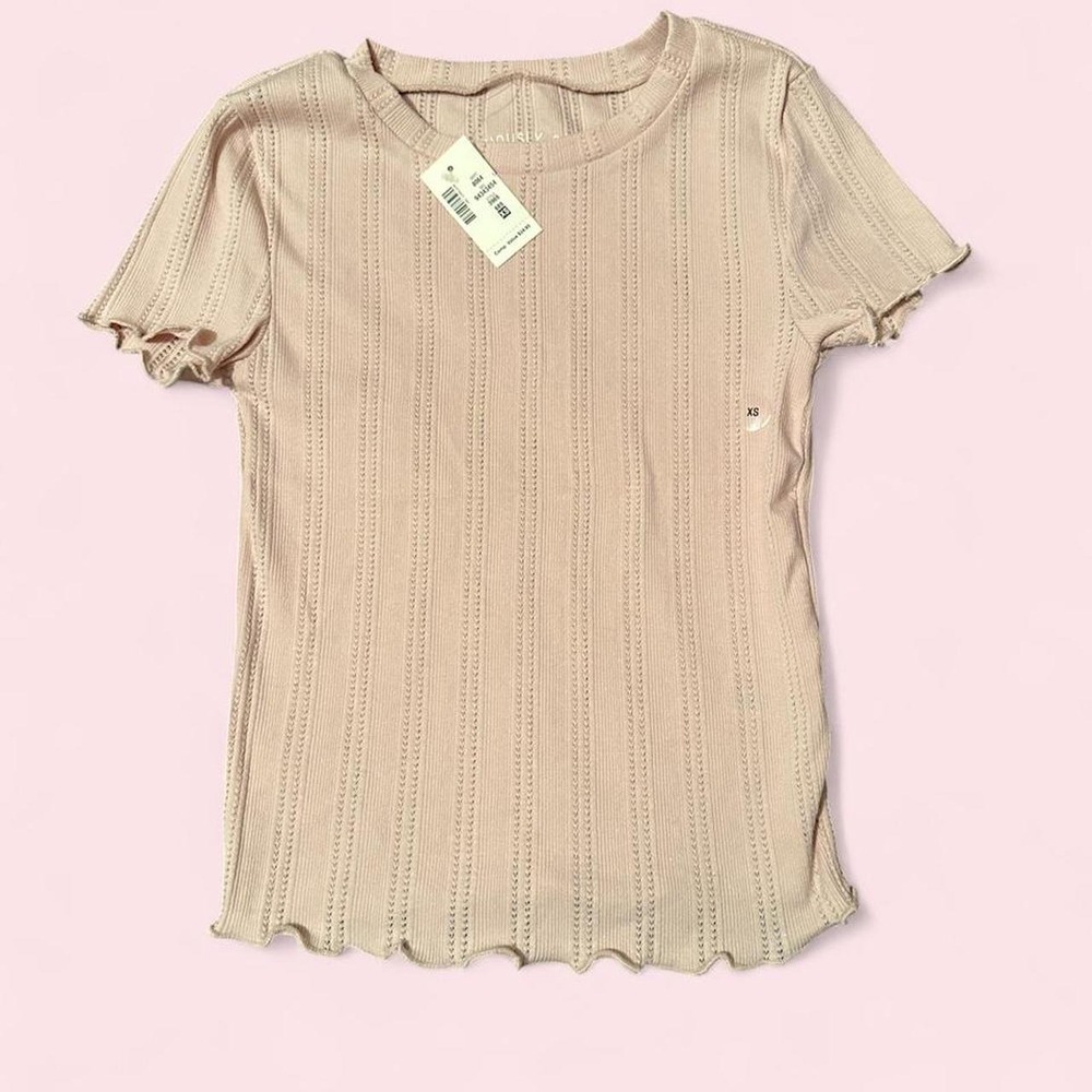 Aeropostale pink ribbed baby tee